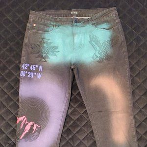 Staple Pigeon Aztec Jeans Size 36